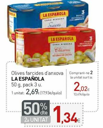 Condis Olives farcides d'anxova la española oferta
