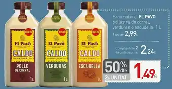Condis Brou natural el pavo pollastre de corral, verdures o escudella oferta