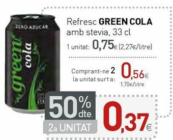 Condis Refresc green cola amb stevia oferta