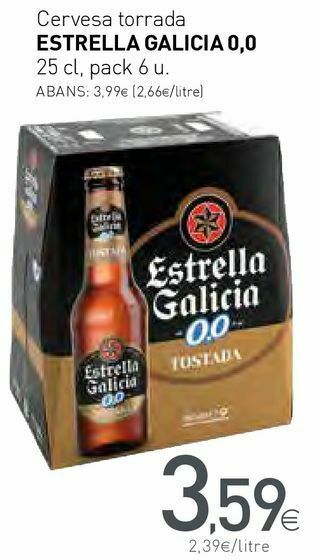 Condis Cervesa torrada estrella galicia 0,0 oferta