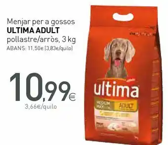 Condis Menjar per a gossos ultima adult pollastre/arròs oferta