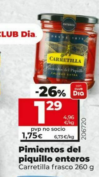 Dia Pimientos del piquillo carretilla oferta