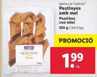 Lidl Sabores de Tradicion Pestinyos amb mel 250g oferta