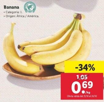 Lidl Banana oferta