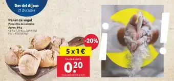 Lidl Panet de ségol Panecillo de centeno 94g oferta