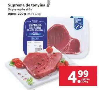 Lidl Suprema de tonyina 200g oferta