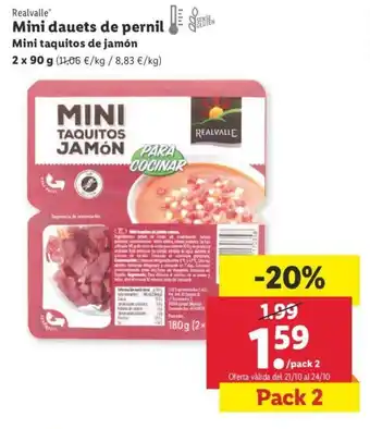 Lidl Realvalle Mini dauets de pernil 2 x 90g oferta