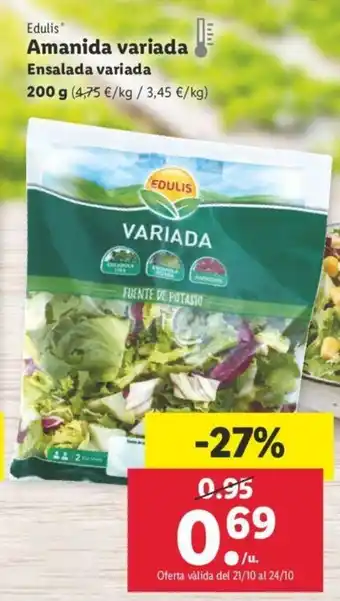 Lidl Edulis Amanida variada Ensalada variada 200g oferta