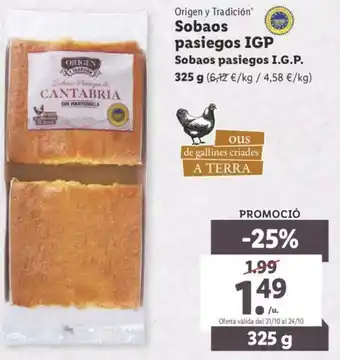 Lidl Sobaos pasiegos IGP 325g oferta