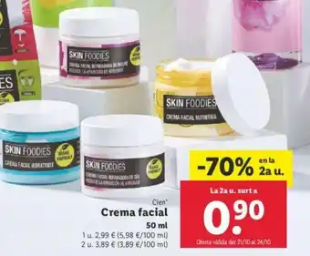 Lidl Crema Facial 50ml oferta