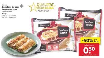 Lidl Monissa Canelons de carn 300g oferta
