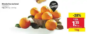 Lidl Mandarina nacional 1kg oferta