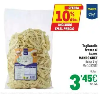 Makro Makro Chef Tagliatelle fresca al huevo 1kg oferta