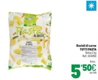Makro Tutti Pasta Ravioli de carne 1kg oferta