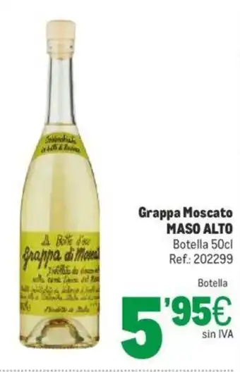 Makro Maso Alto Grappa Moscato 50cl oferta