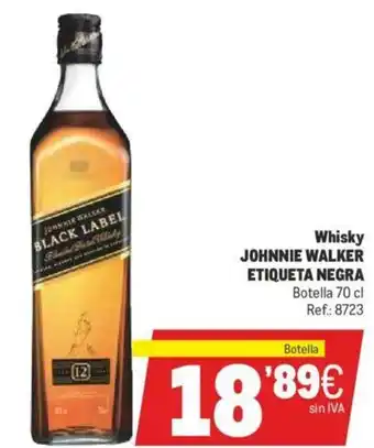 Makro Johnnie Walker Whisky Etiqueta Negra 70cl oferta