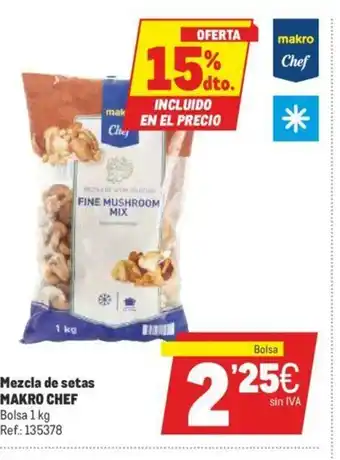 Makro Makro Chef Mezcla de setas 1kg oferta