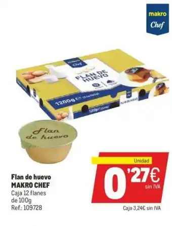 Makro Makro Chef Flan de huevo 100g oferta