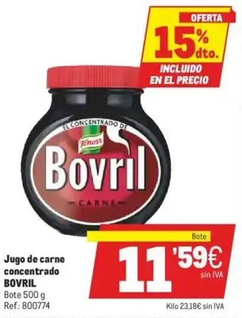 Makro Bovril Jugo de carne concentrado 500g oferta