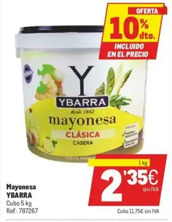 Makro Ybarra Mayonesa 5kg oferta