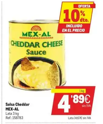 Makro Mex-al Salsa Cheddar 3kg oferta
