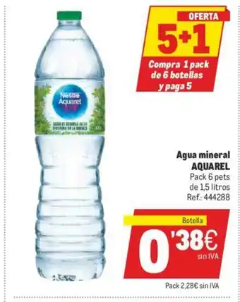 Makro Aquarel Agua mineral 1,5 litros oferta