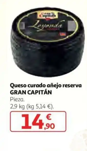 Alcampo Gran Capitán Queso curado añejo reserva 2,9kg oferta