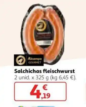 Alcampo Salchichas fleischwurst 2 unid x 325g oferta