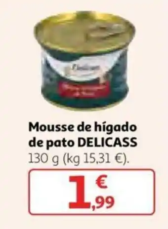 Alcampo Delicass Mousse de hígado de pato 130g oferta