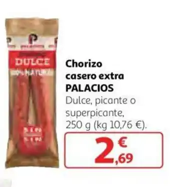 Alcampo Palacios Chorizo casero extra 250g oferta