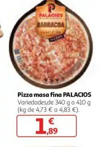 Alcampo Palacios Pizza masa fina 340g a 410g oferta