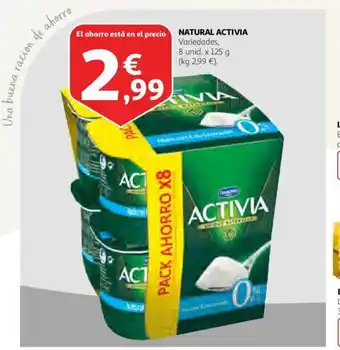 Alcampo Natural Activia 8unid x 125g oferta