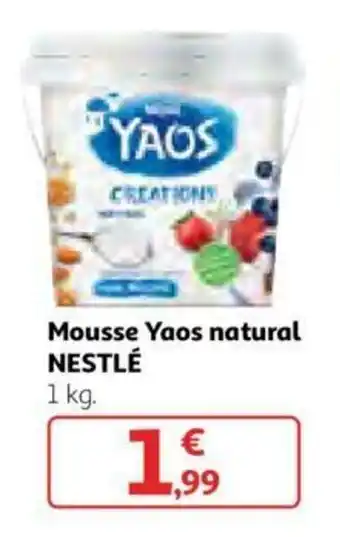 Alcampo Nestlé Mousse Yaos natural 1kg oferta
