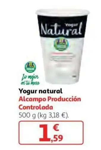 Alcampo Yogur Natural Alcampo Producción Controlada 500g oferta