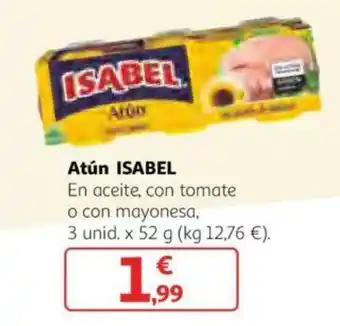 Alcampo Isabel Atún 3unid x 52g oferta