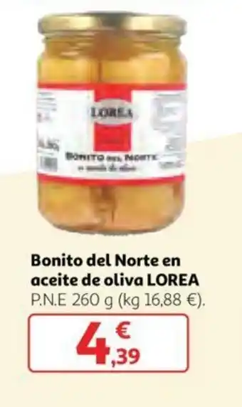 Alcampo Lorea Bonito del Norte en aceite de oliva 260g oferta