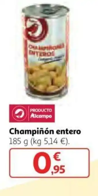 Alcampo Champiñon entero 185g oferta