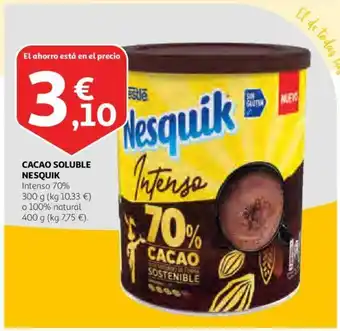 Alcampo Nesquik Cacao Soluble 300g / 400g oferta