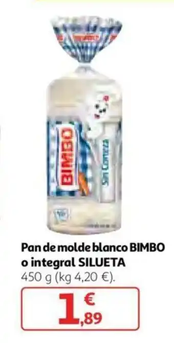 Alcampo Bimbo / Silueta Pan de molde blanco o integral 450g oferta