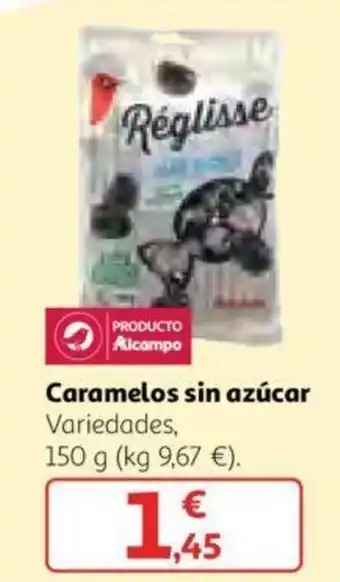 Alcampo Caramelos sin azúcar 150g oferta