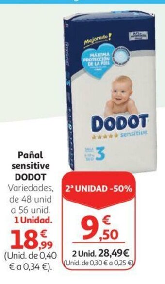Alcampo Pañal sensitive Dodot oferta