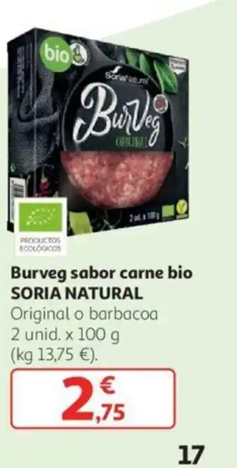 Alcampo Soria Natural Burveg sabor carne bio oferta