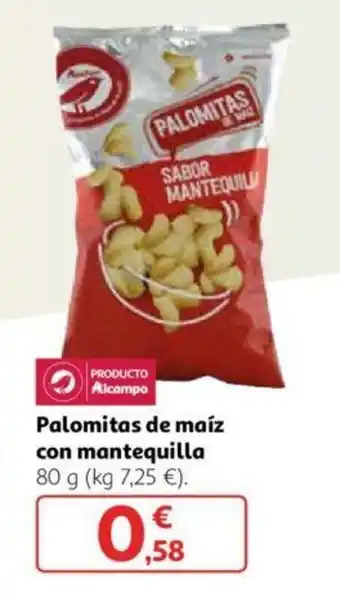Alcampo Palomitas de maíz con mantequilla 80 g oferta