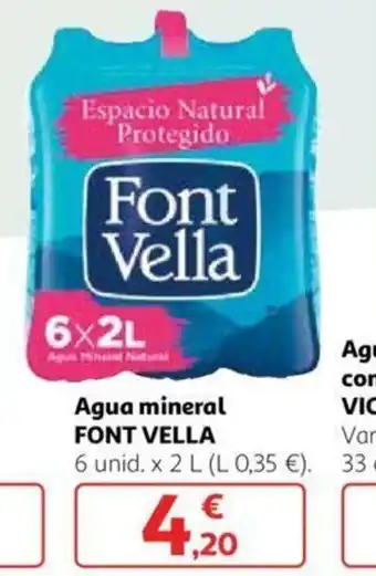 Alcampo Font Vella Agua mineral 6 unid x 2 l oferta