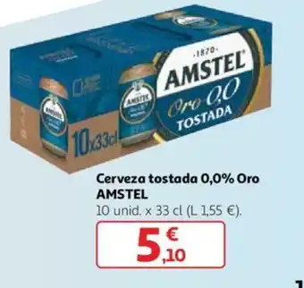 Alcampo Amstel Cerveza tostada 0,0% Oro oferta
