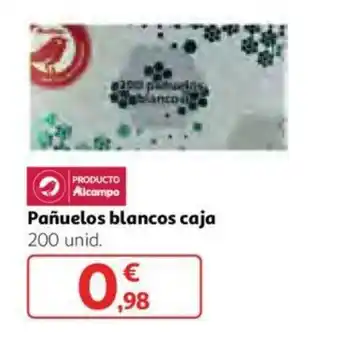 Alcampo Pañuelos blancos caja 200 unid oferta