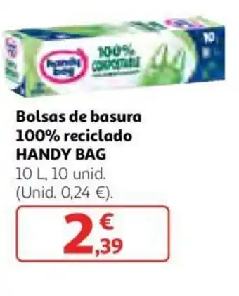 Alcampo Handy Bag Bolsas de basura 100% reciclado oferta