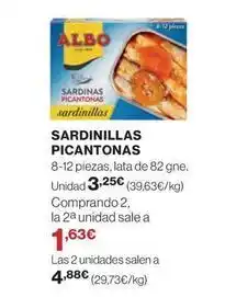 El Corte Inglés Albo - sardinillas picantonas oferta