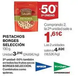 El Corte Inglés Borges - pistachos seleccion oferta