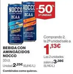 El Corte Inglés Nocco - bebida con aminoácidos oferta